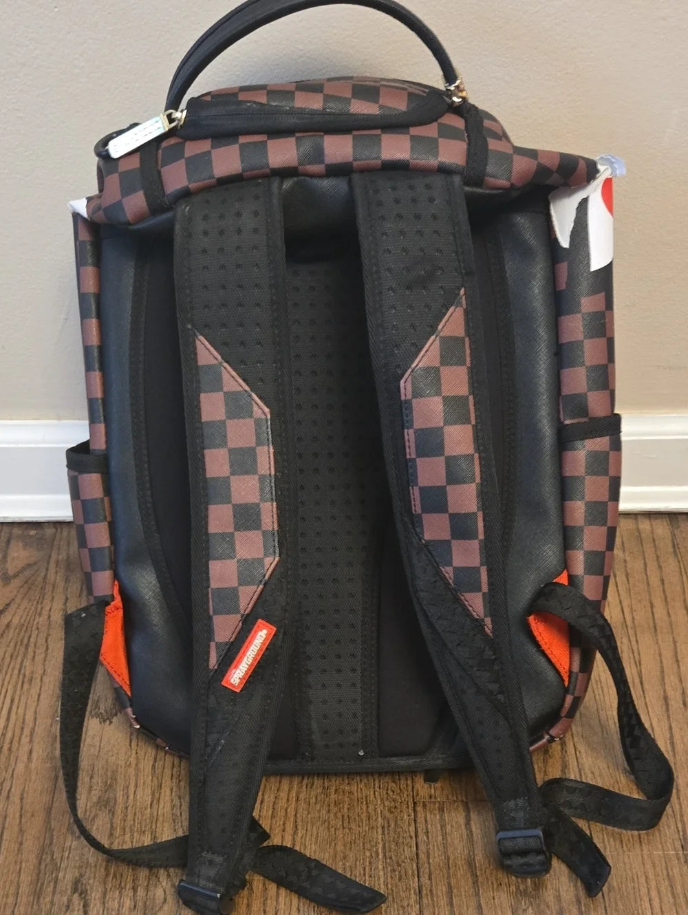 Sprayground Limited Edition Brown Checkerboard Gummy Bear Backpack